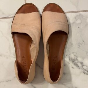 STATE Women's Cream Leather Flats